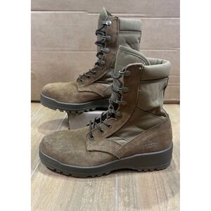 Thorogood Warhawk Mens Coyote Brown Suede Tactical Military Boots sz 8.5 USA